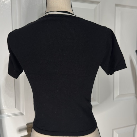 Pants and top. Women's Black Faux Vegan Leather Tie Waist Pants Size Small - Picture 8 of 8